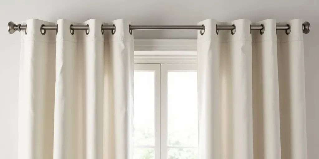How do you ensure curtains hang straight with eyelet rings?