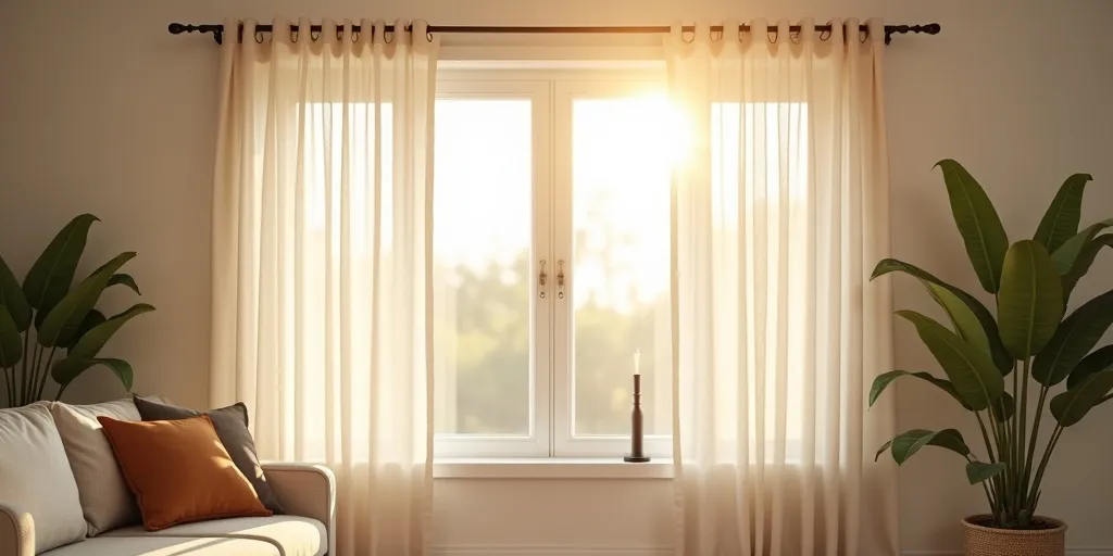 How can you ensure that eyelet curtains hang evenly and smoothly?