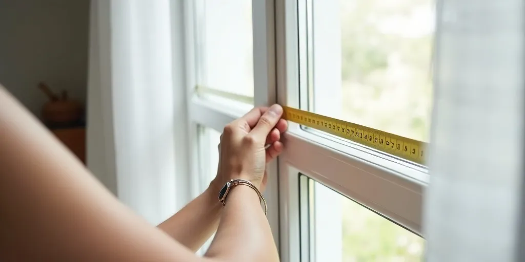 What is the first step in installing eyelet curtains?