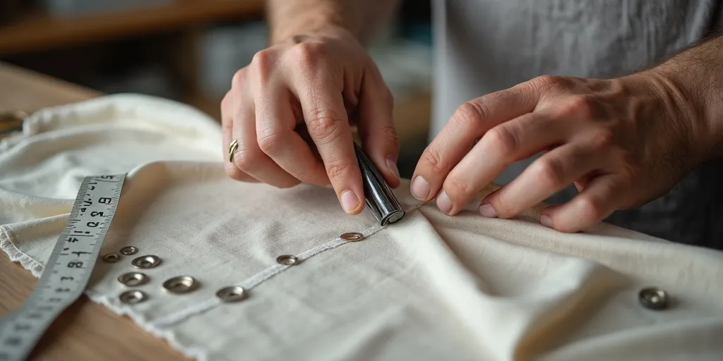 How do you create eyelets for lined curtains?