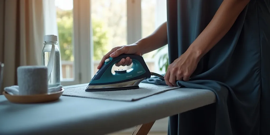 How to safely iron blackout curtains?