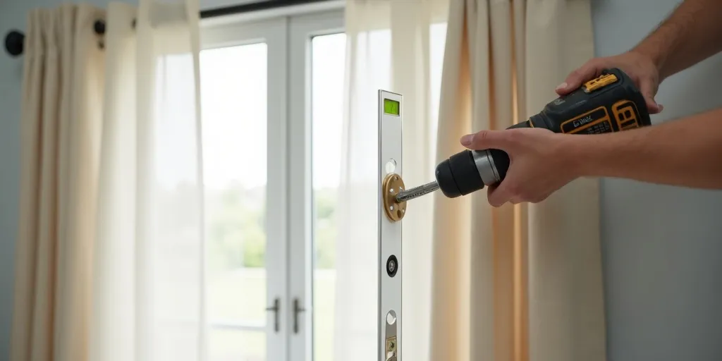 How do you install a curtain rod for sheer curtains?