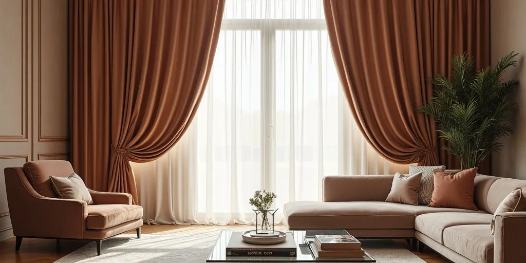 What is the recommended width for a full and luxurious look with eyelet curtains?