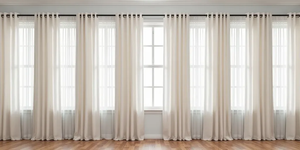 What standard lengths are available for eyelet curtains?