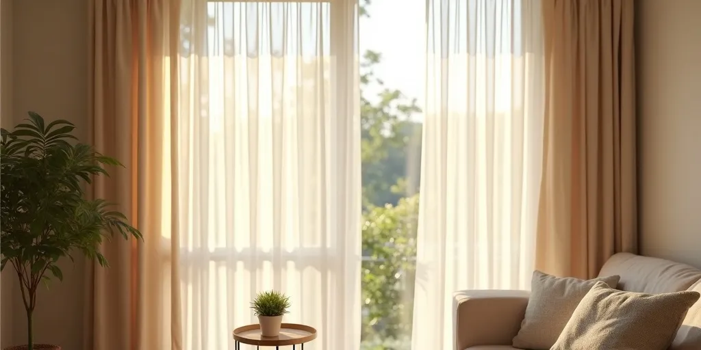 How do semi sheer curtains balance privacy and natural light?