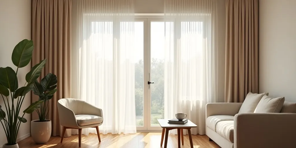 Where can semi sheer curtains be used in a home?