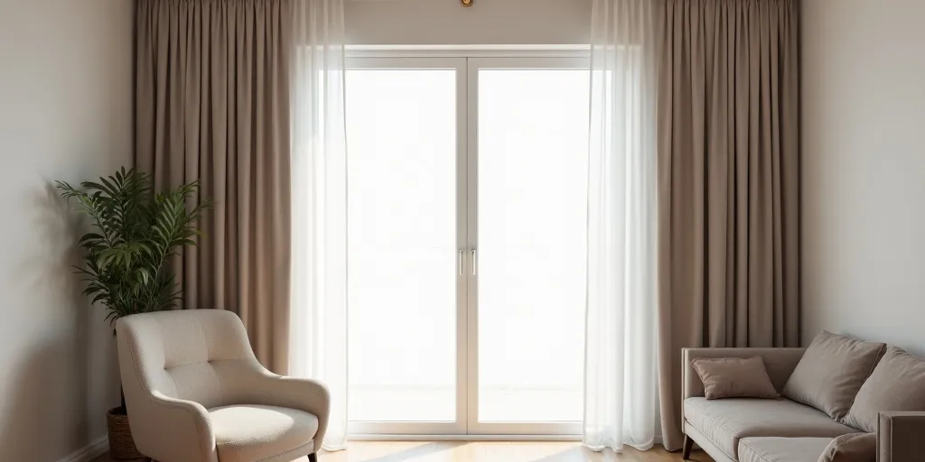 How should the length of the curtain pole compare to the window width?
