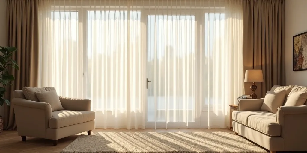 What factors should be considered when choosing curtain length and fabric?
