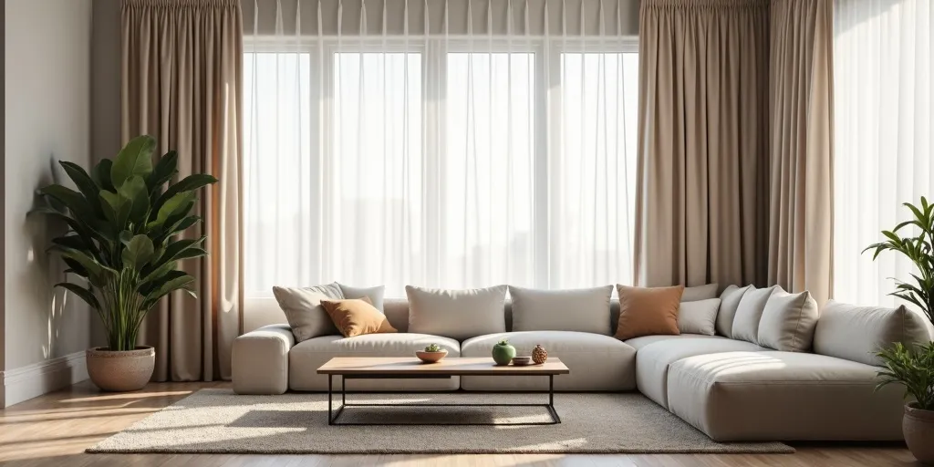 How can the functionality of curtains enhance the practicality of your living room?