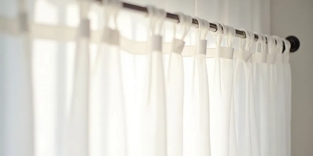 How does a curtain wire system work for hanging sheer curtains without a rod?