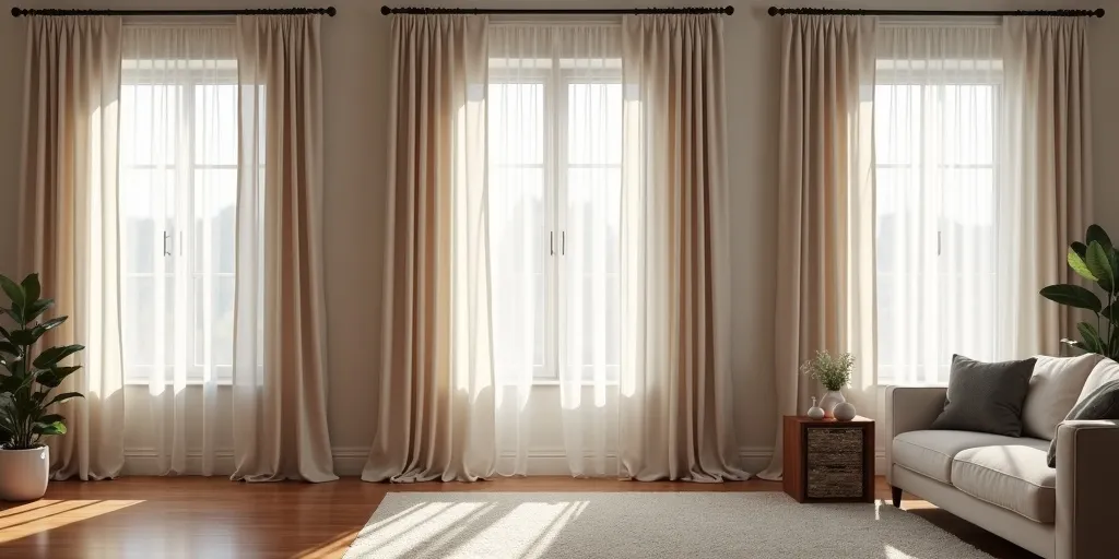 What factors should be considered when choosing curtains for dining and living rooms?