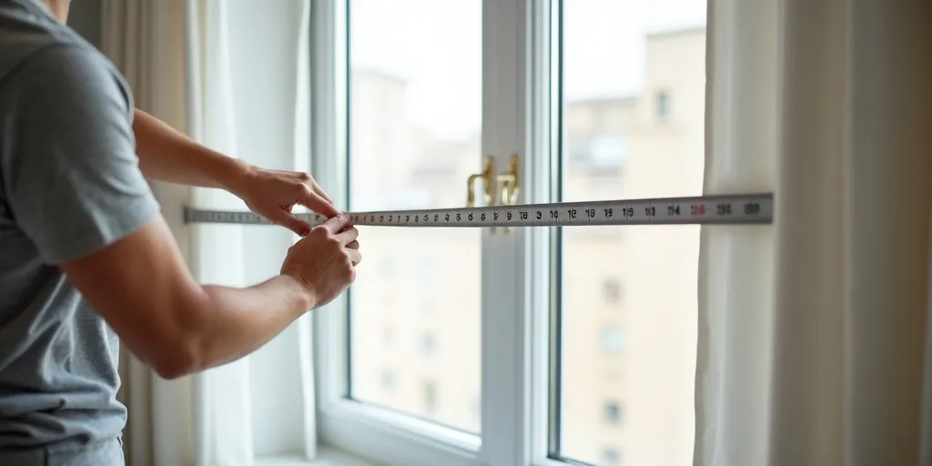 How do you measure the width of the window for blackout curtains?